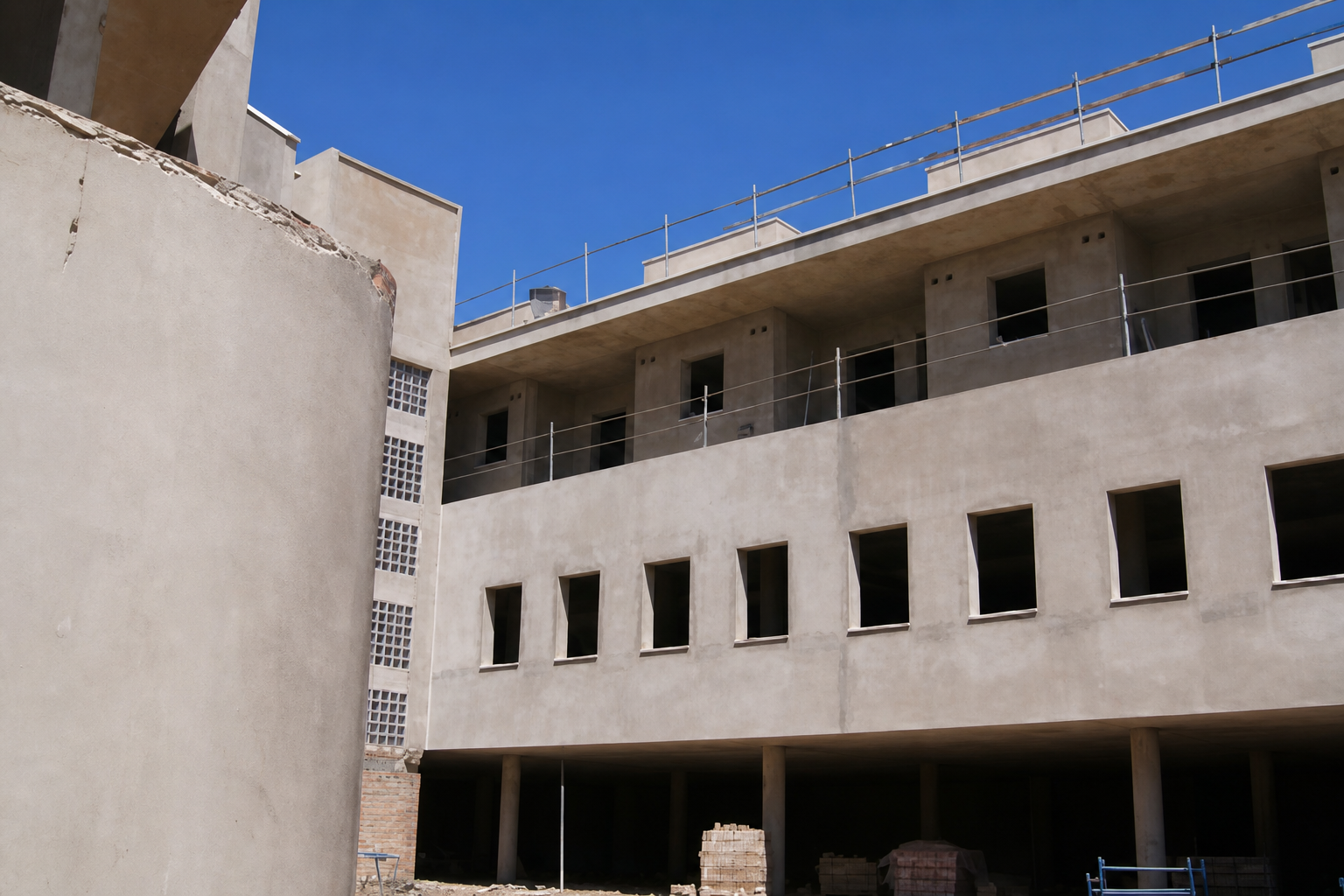 Edificio en construcción tratado con Acelenet