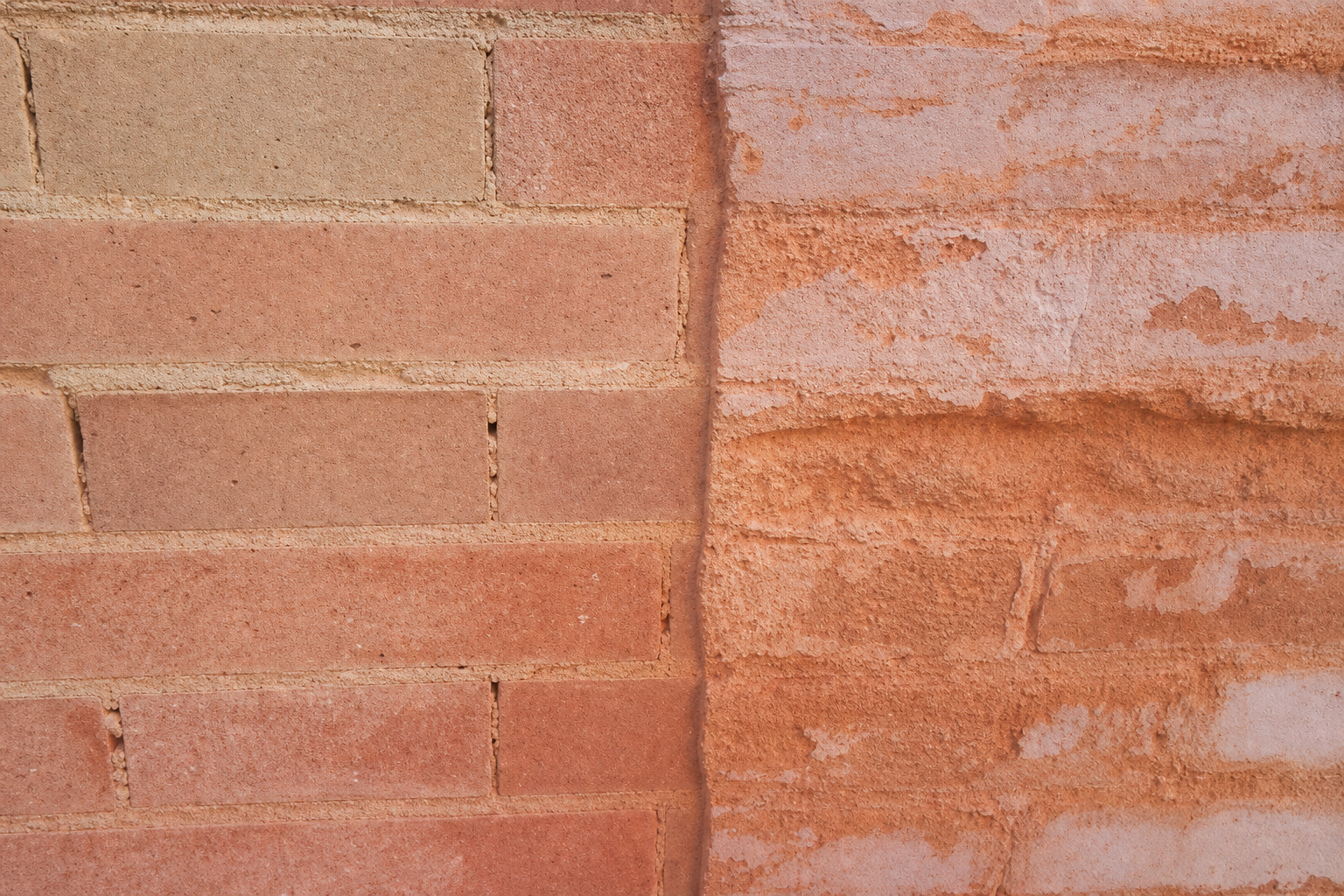 Pared de ladrillo rectificada